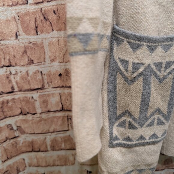 Yet Again Southwestern Open Front Cardigan Size Large - Picture 6 of 13